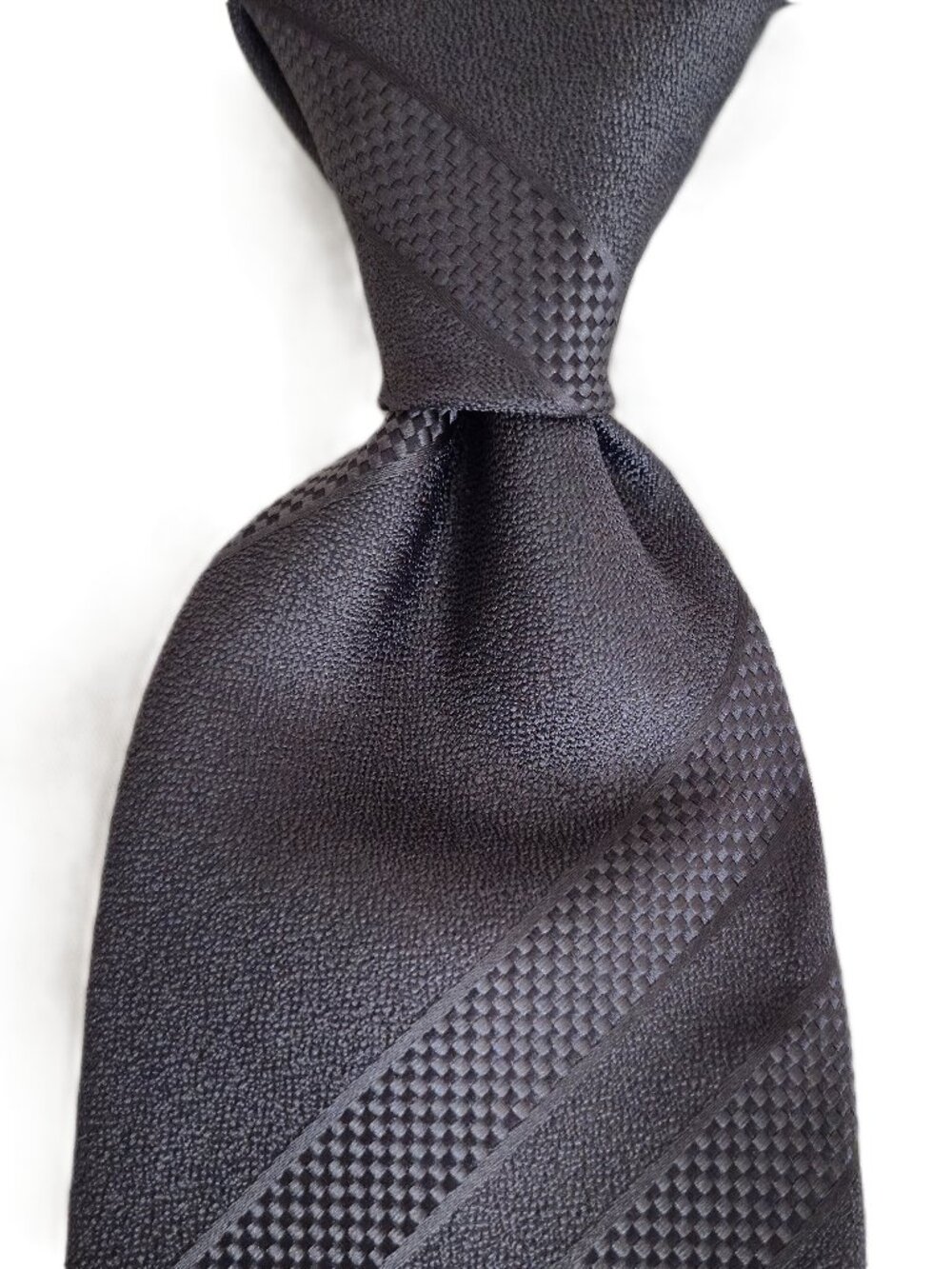 NWT TOM FORD Gray on Gray Striped Woven Silk Tie $280